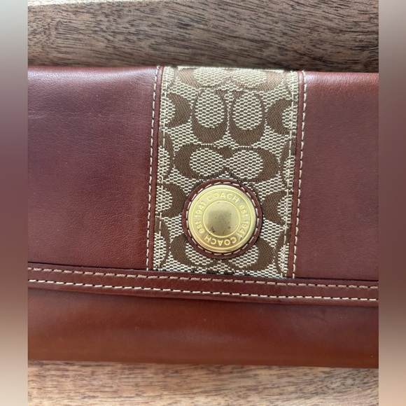 🦋 Vintage Coach Leather Wallet with Logo - Picture 7 of 9